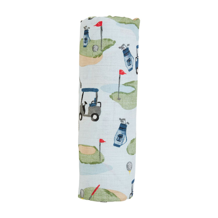 Golf Swaddle Blanket - 2 Asst BY MUD PIE