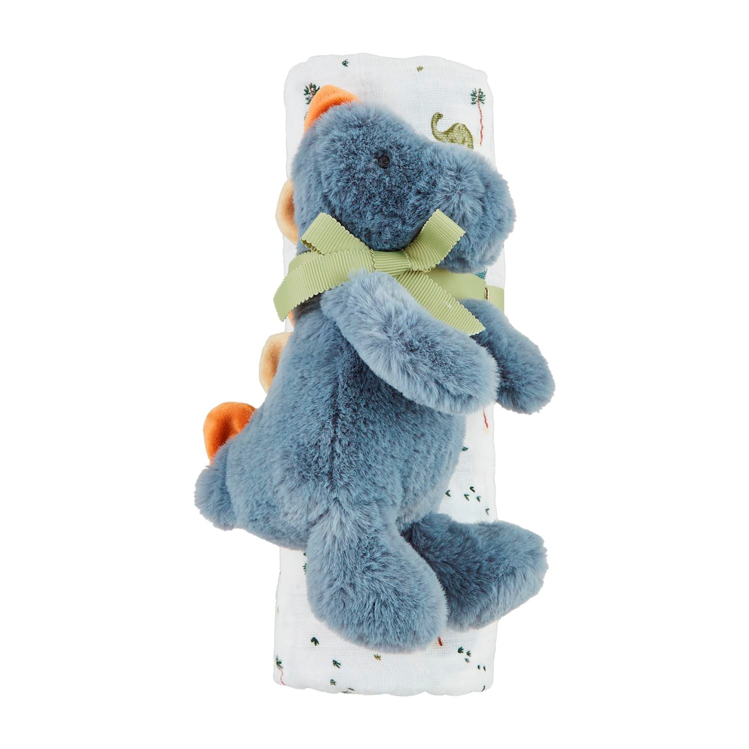 Plush Dino Swaddle & Rattle Set BY MUD PIE