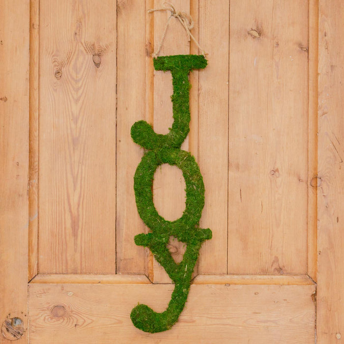 Vertical Joy Moss Door Decor