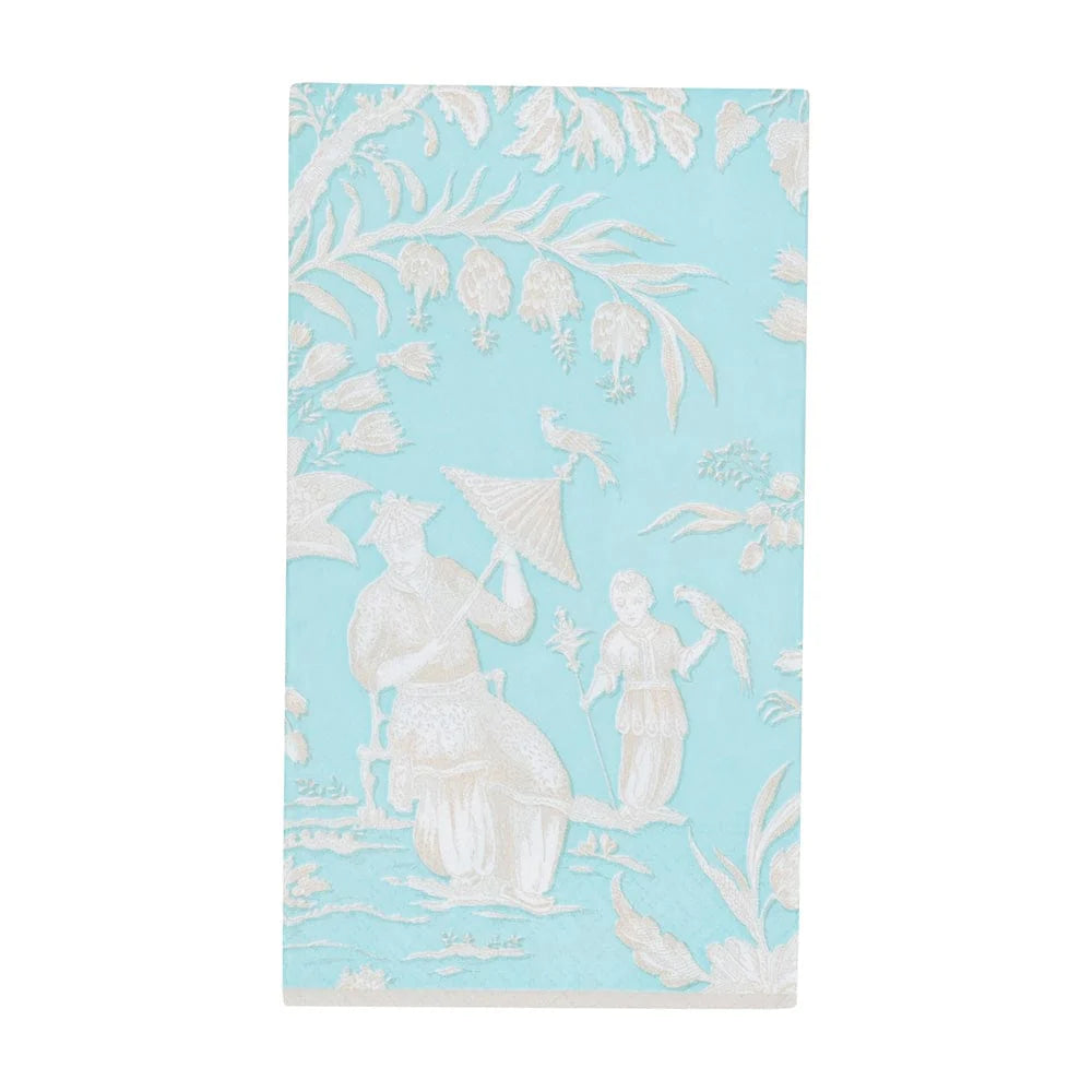 SILK ROAD TOILE ROBIN'S EGG - GUEST TOWEL