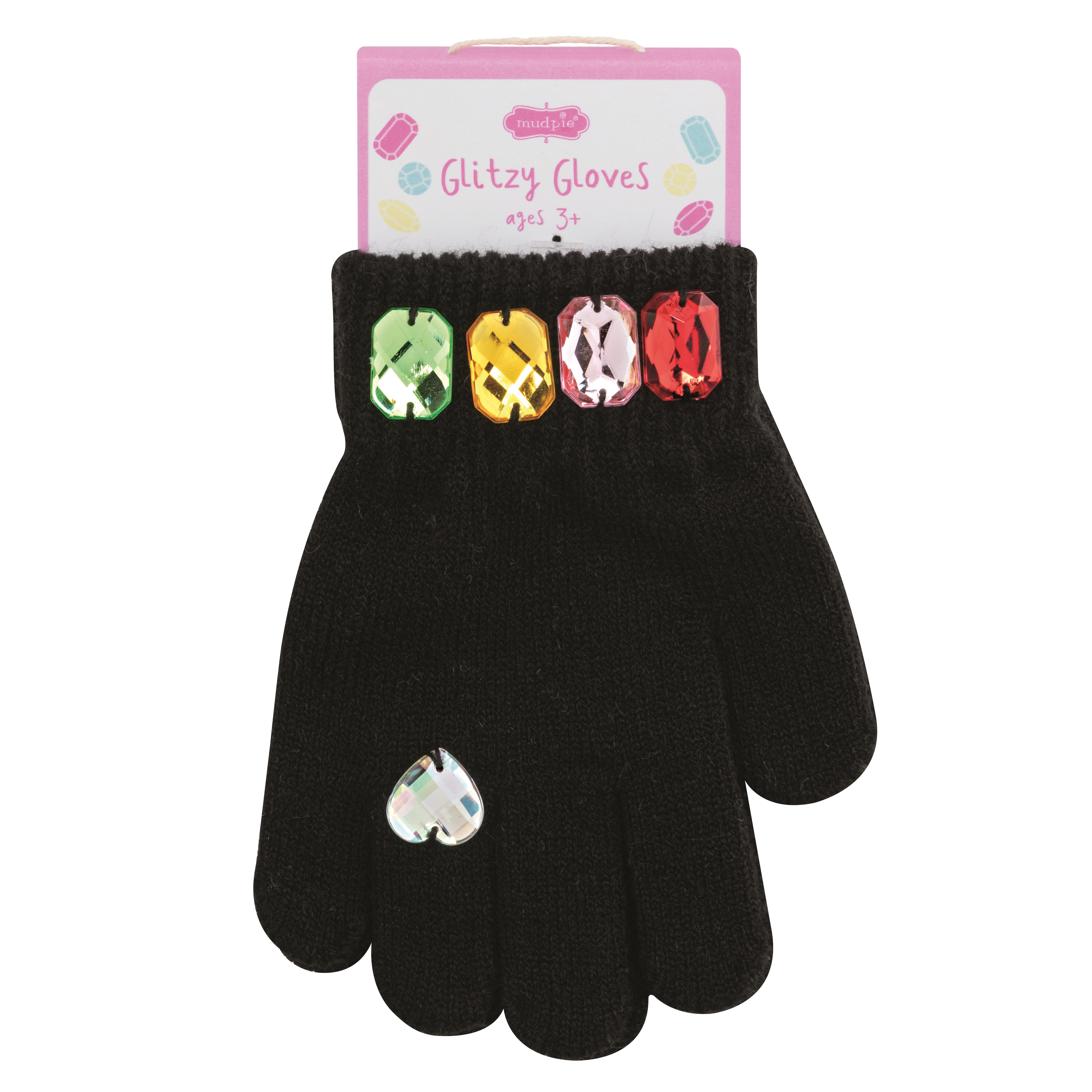 Black Glitzy Gloves By Mud Pie