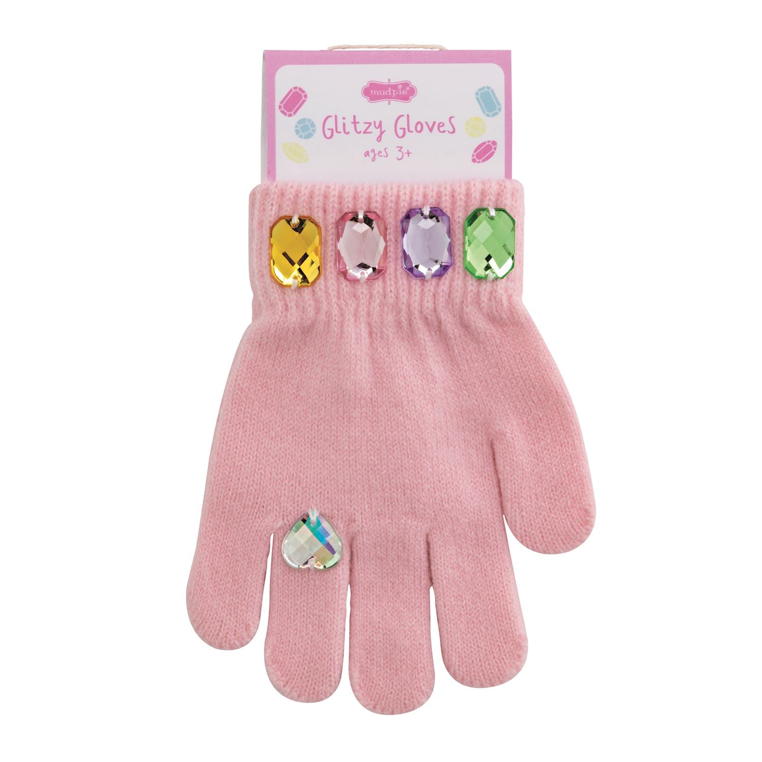 Pink Glitzy Gloves By Mud Pie