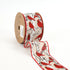 2 1/2" Wired Ribbon Charming Cardinal Natural/Red Multi 10 Yards