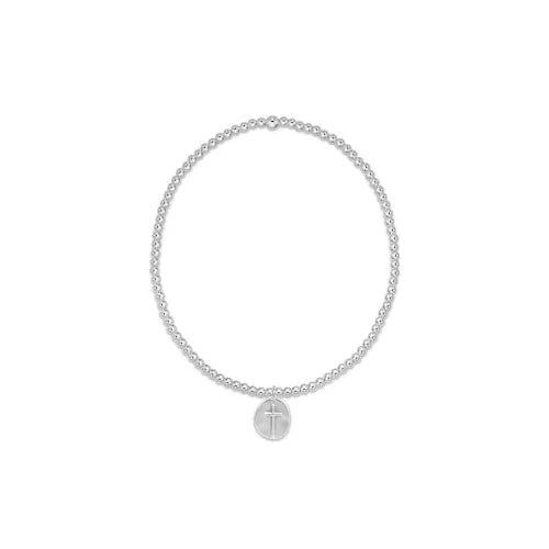 Classic Sterling 2mm Bracelet - Inspire Small Sterling Disc by enewton