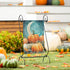 Watercolor Pumpkin Patch Suede Garden Flag
