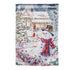 Cottage in the Snow Lustre Garden Flag