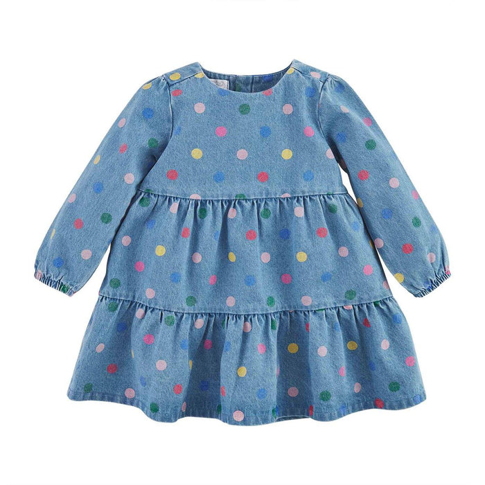 Chambray Dot Dress BY MUD PIE