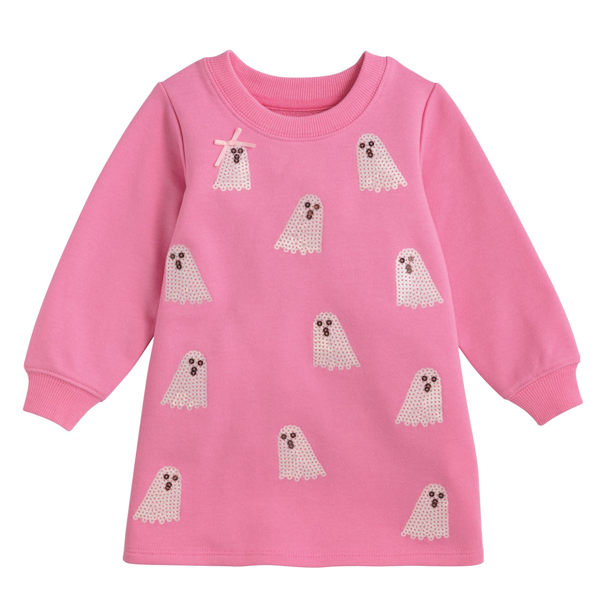 Sequin Ghost Sweatshirt Dress by Mud Pie
