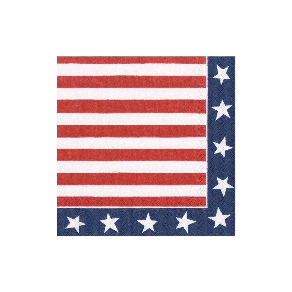 Red White And Blue Napkin Cocktail