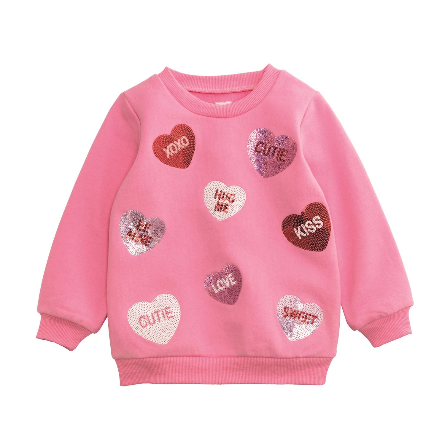 Heart Sequin Sweatshirt By Mud Pie