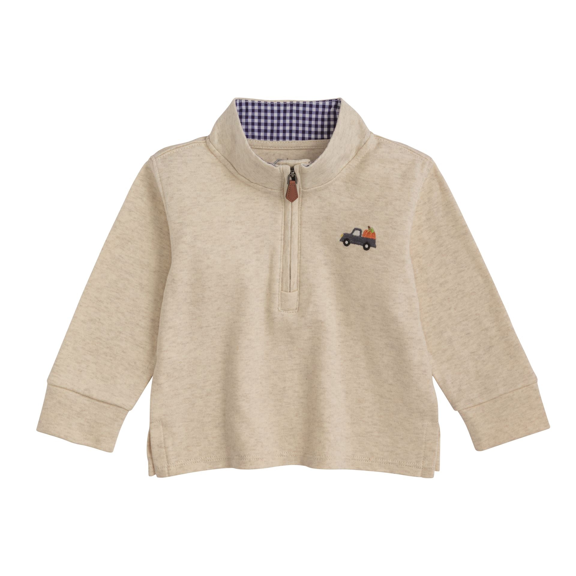Pumpkin Truck Quarter Zip by Mud Pie