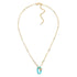 TURQUOISE OVAL LOCK NECKLACE - A. Dodson's