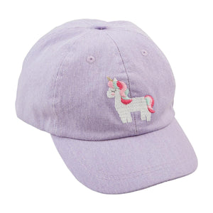 Unicorn Embroidered Toddler Hat BY MUD PIE