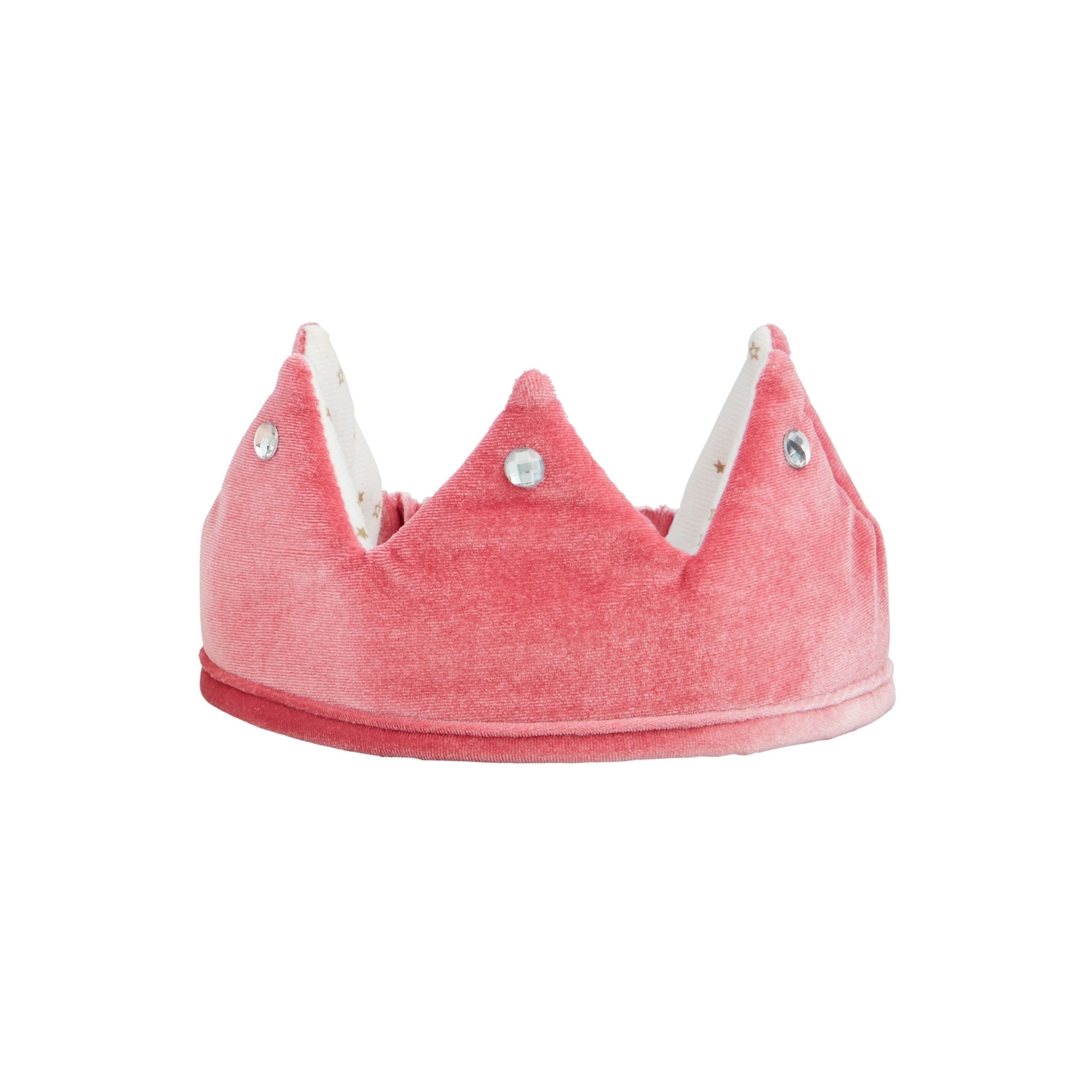 Hot Pink Velvet Light Up Crown  By Mud Pie