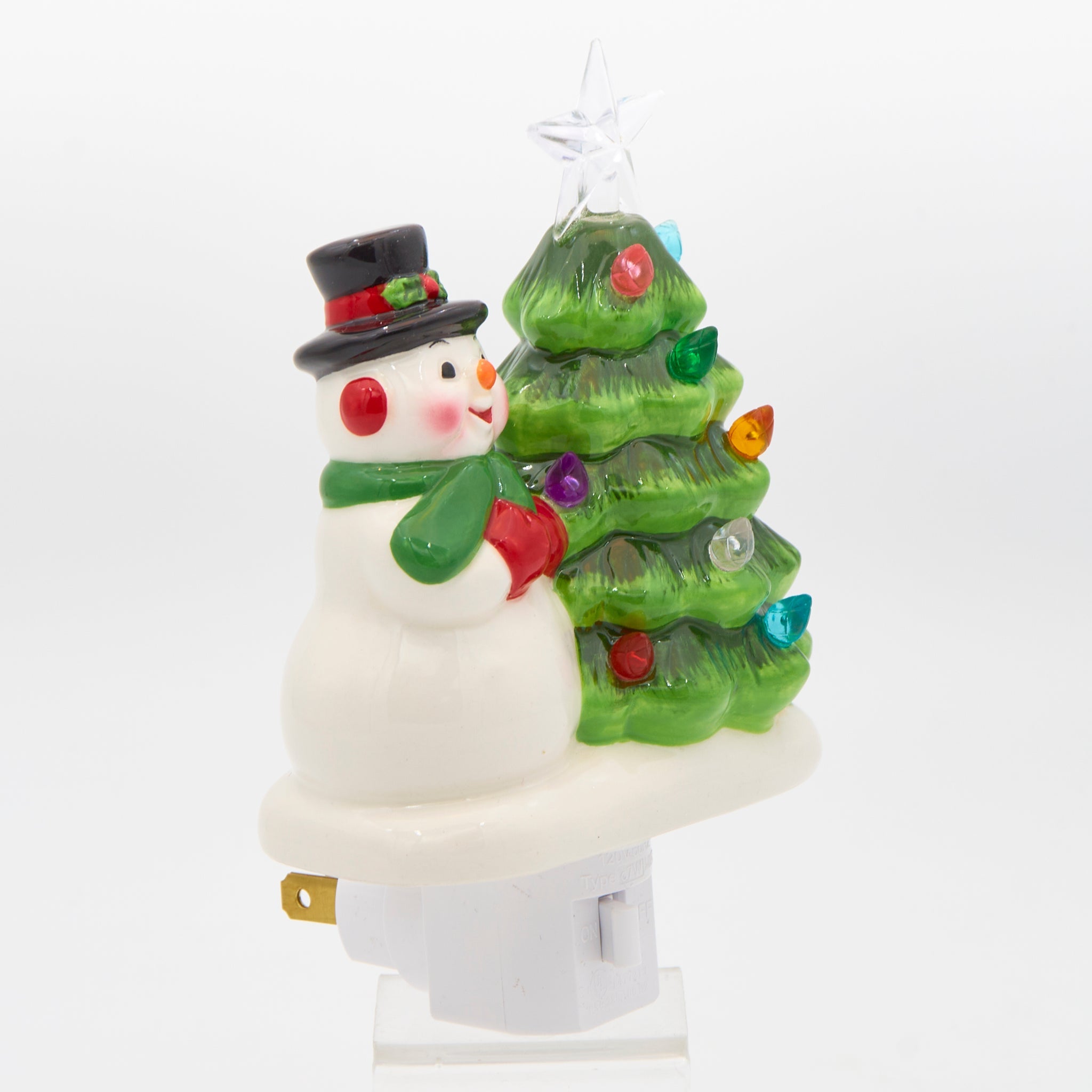 Roman Lights Snowman and Christmas Tree Night-Light - view 2 of 3