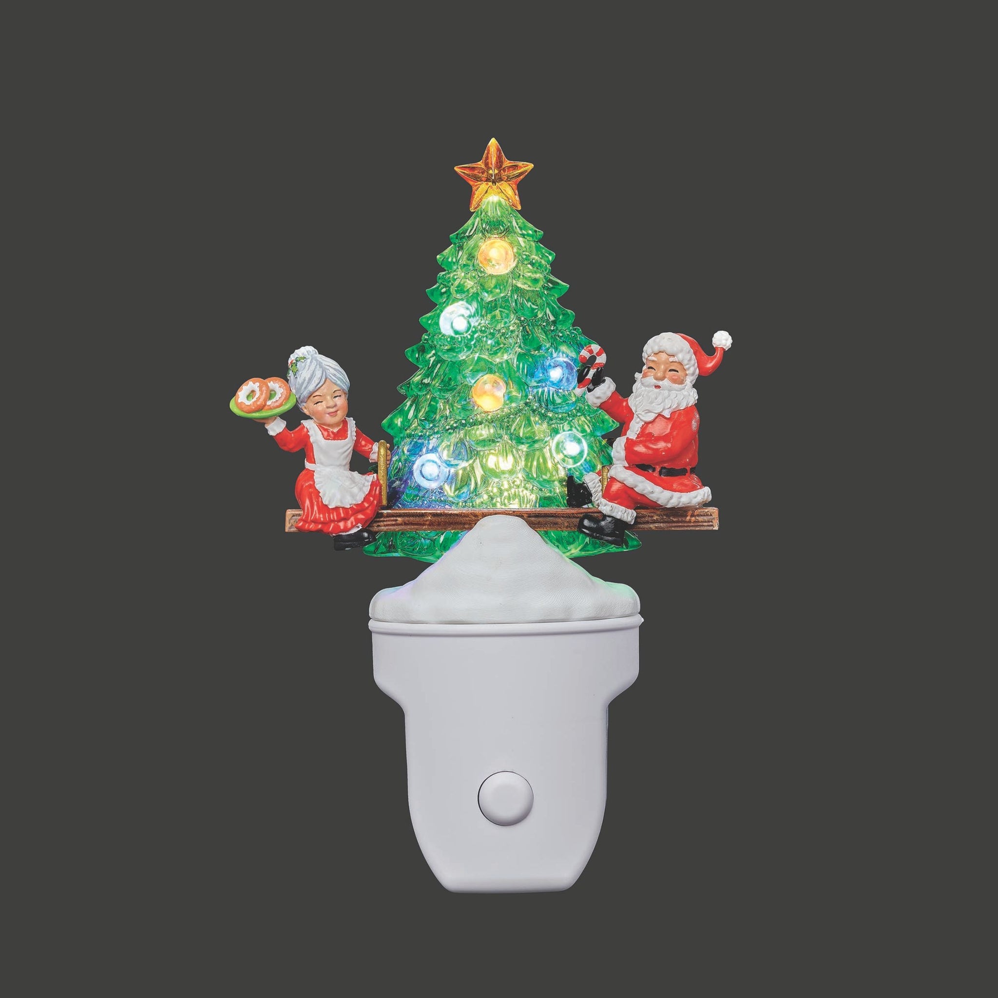 Roman Lights Mr. and Mrs. Claus on a Seesaw Night-Light