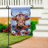 Patriotic Highland Cow Applique Garden Flag