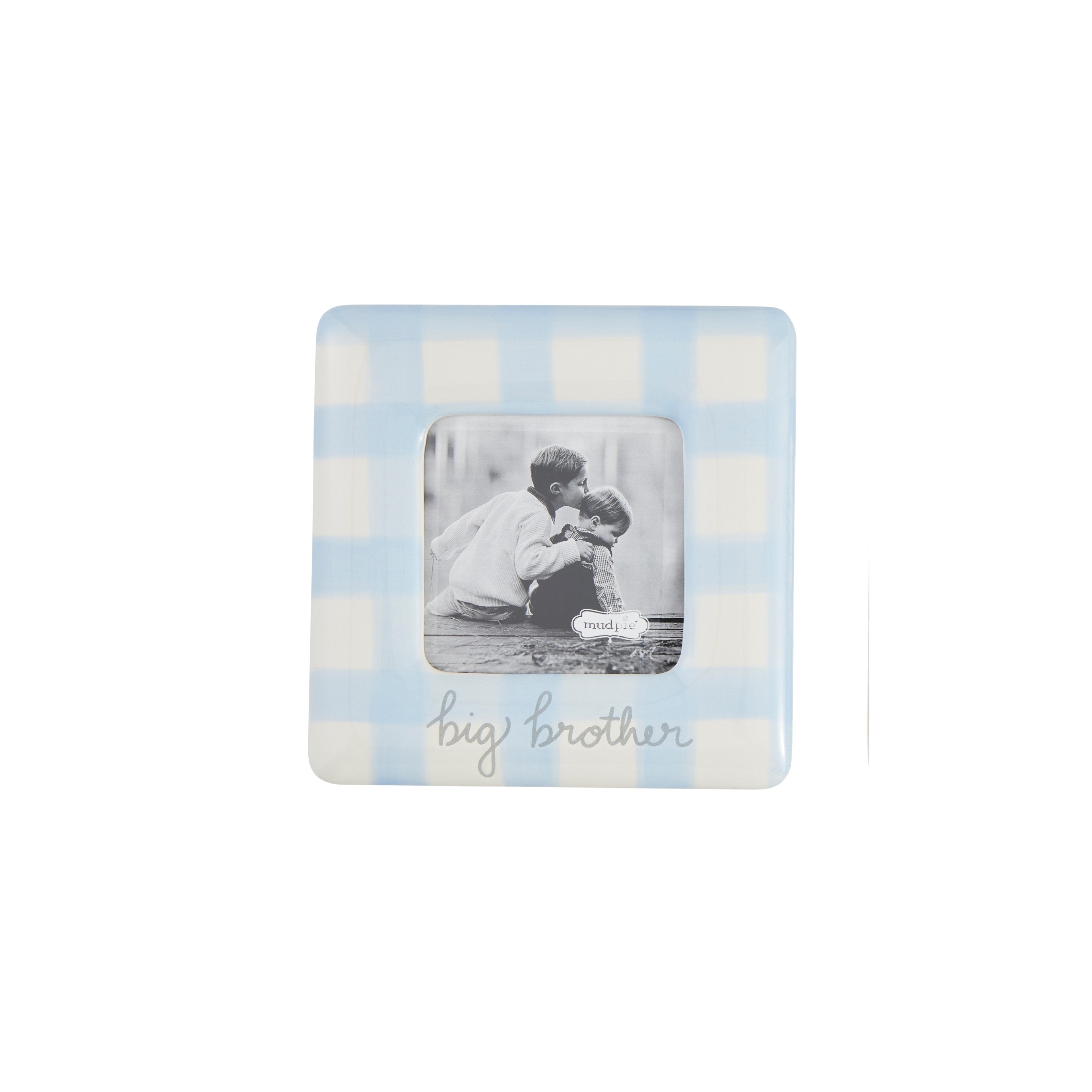 Gingham Big Bro Frame By Mud Pie