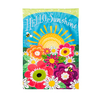 Hello Sunshine Applique Garden Flag