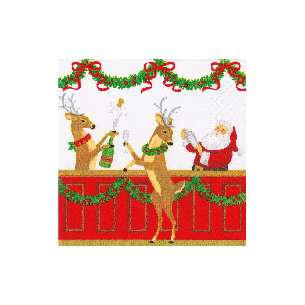 Santa's Bar Cocktail Napkins