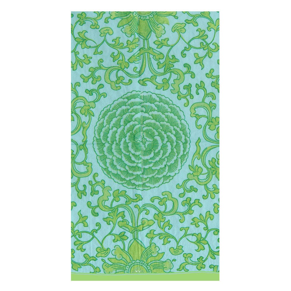 INDIGO GARDEN JADE/TURQUOISE - GUEST TOWEL