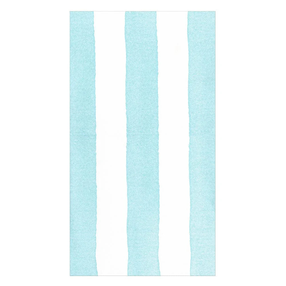 CAFE STRIPE AQUA-PAPER LINEN - GUEST TOWELS AIRLAID - 12 IN