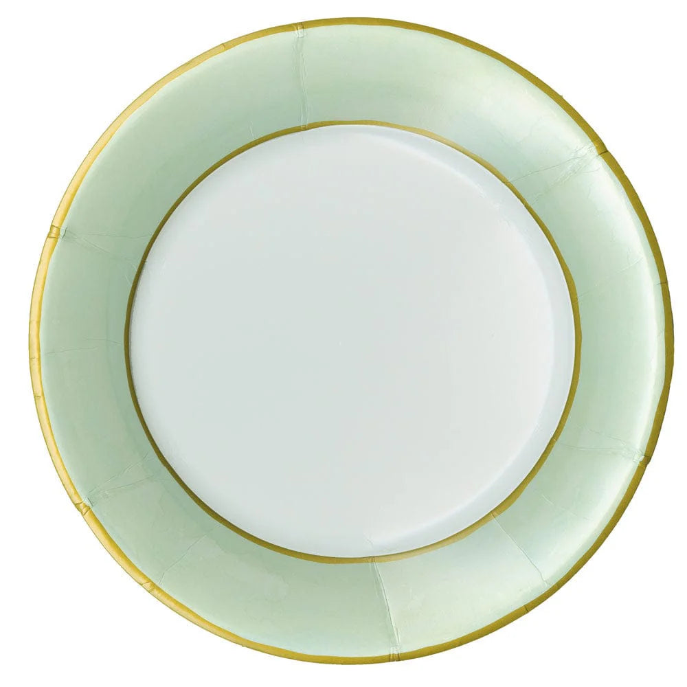 WATERCOLOR CELADON - DINNER PLATES