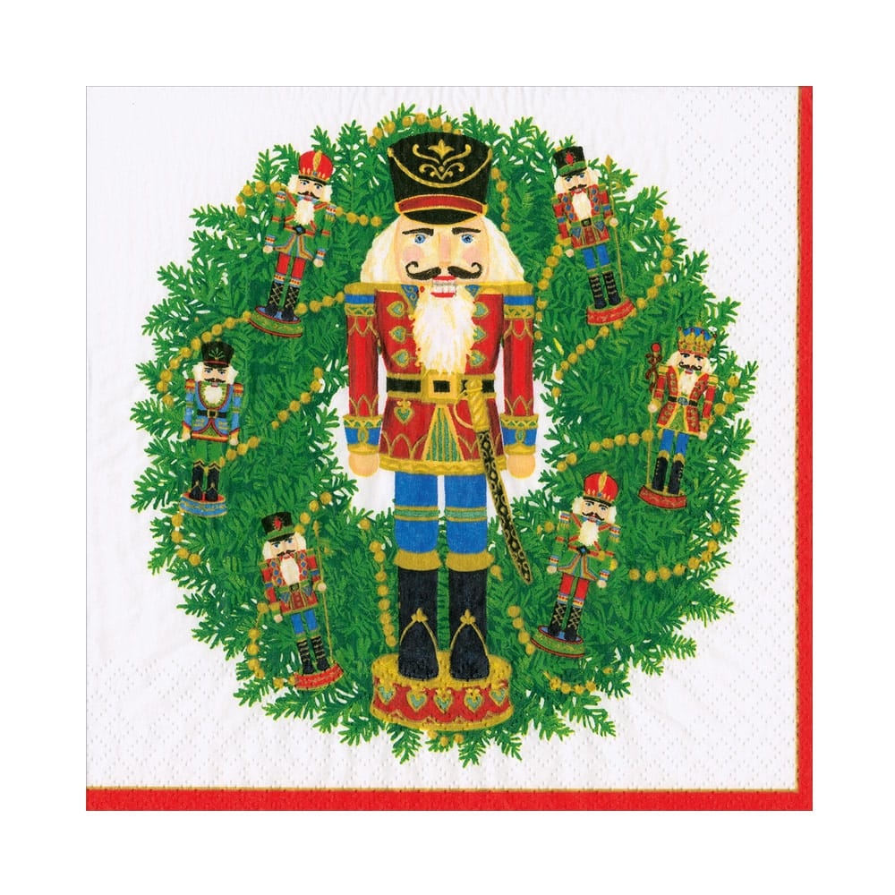 Nutcracker Wreath Luncheon Napkins