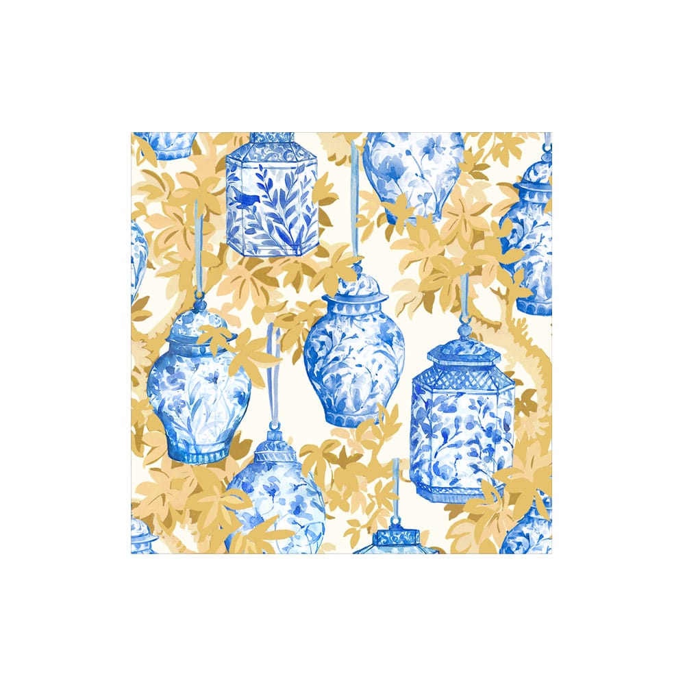 Ginger Jars Blue and White Cocktail Napkins