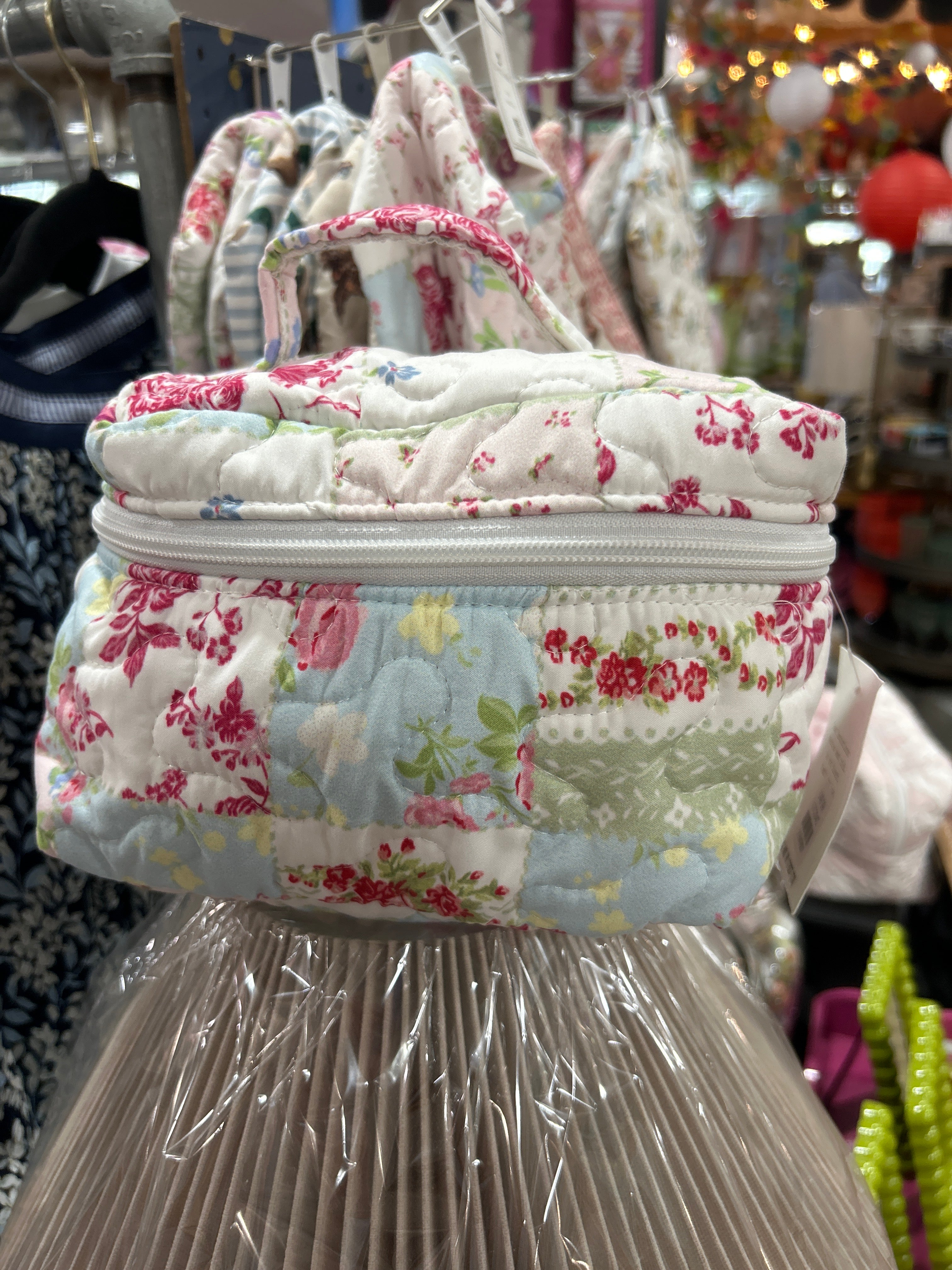 Ida Mae Gracie Patchwork Pastel Quilted Travel Case