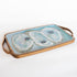 Wooden Serving Tray Rectangle Coastal Oysters by Kim Hovell Art - view 2