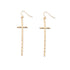 Ada - Hammered Gold  Cross Earring