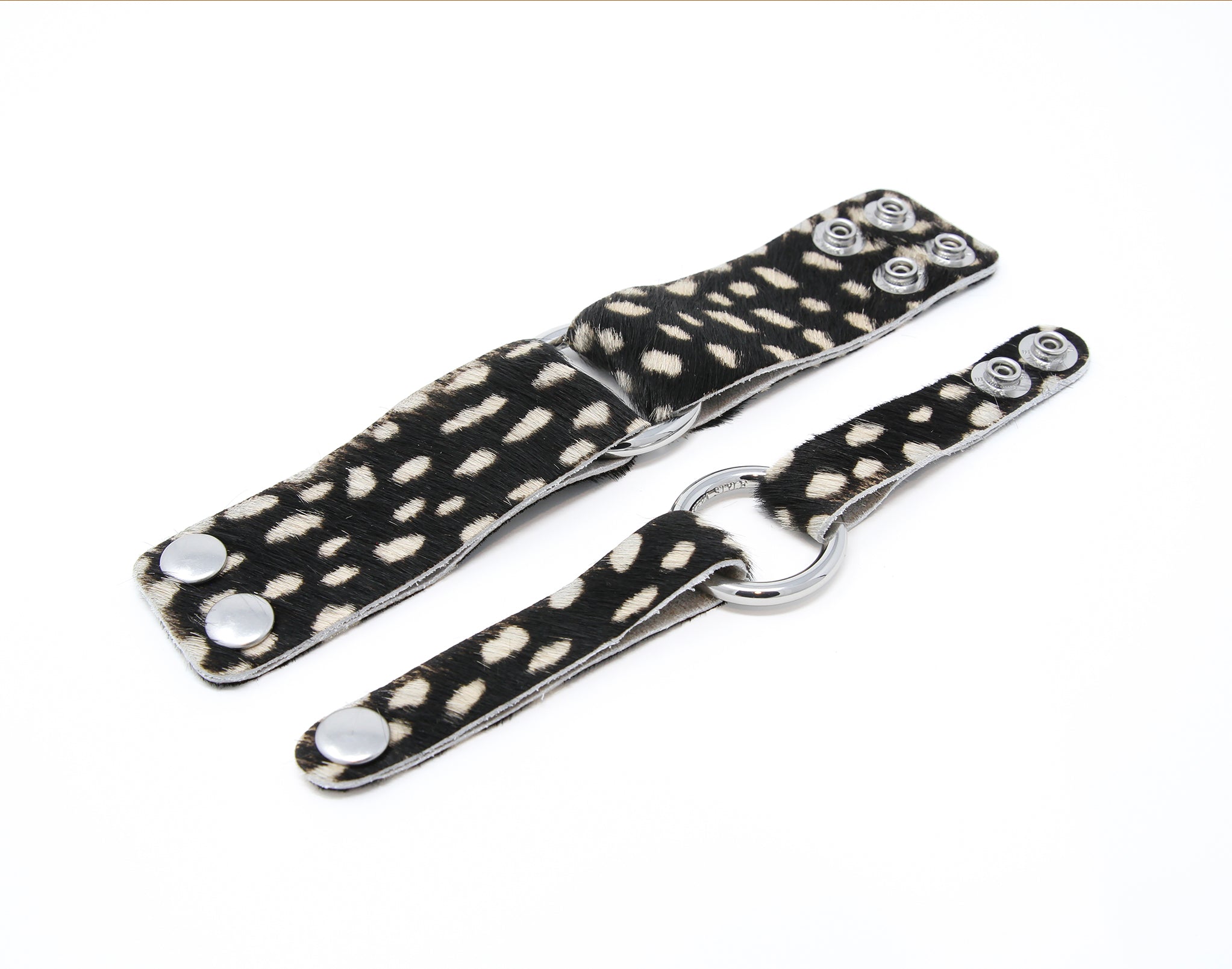Spotted in White Leather Bracelet
