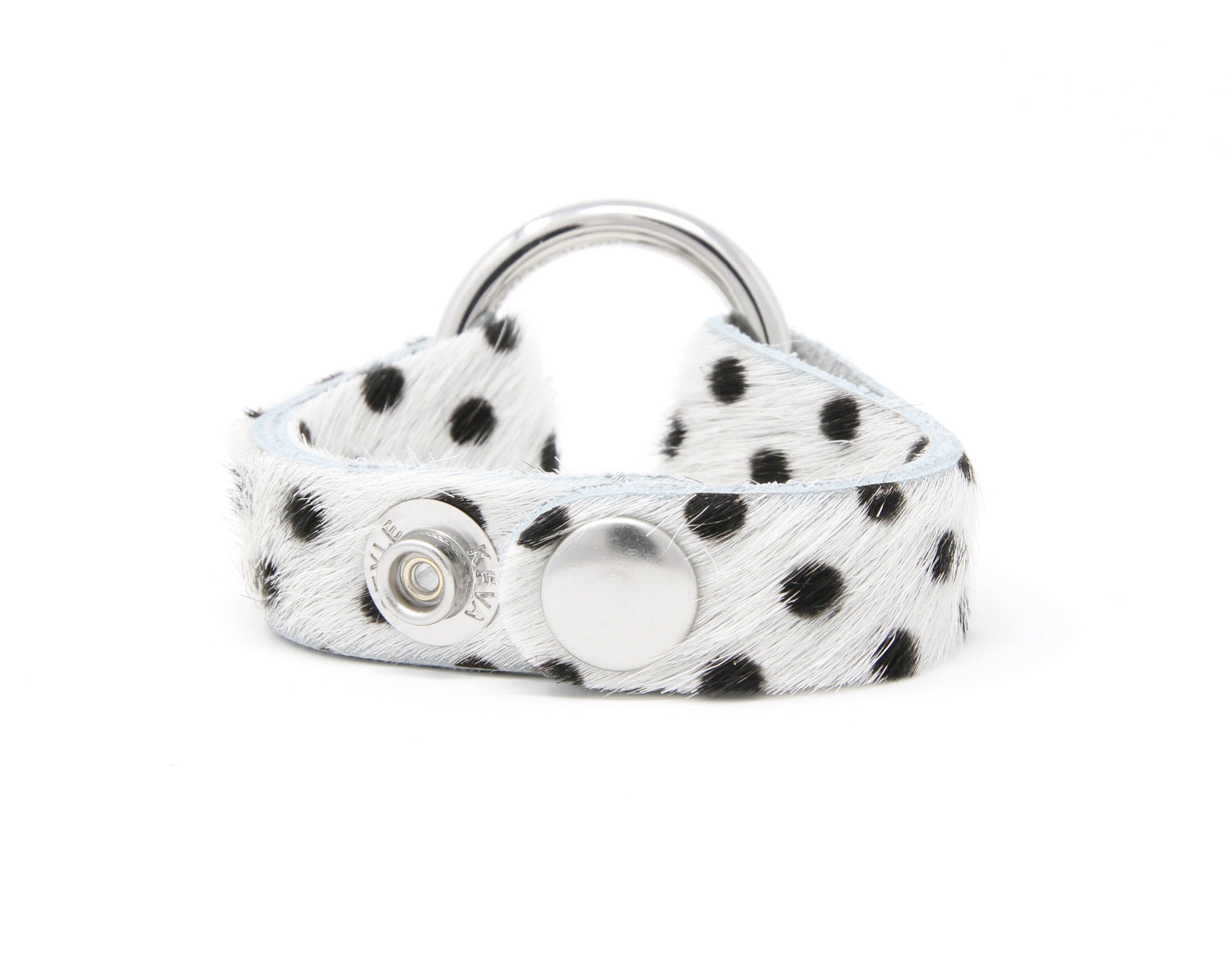 Spotted in Black Leather Bracelet