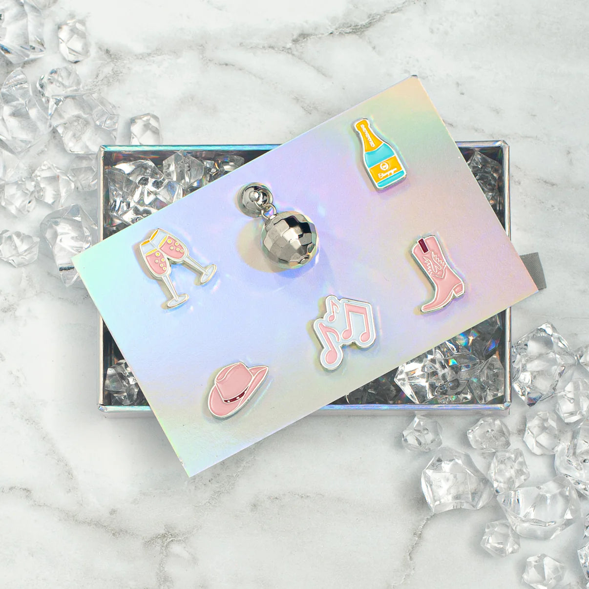 Disco Cowgirl Cheers Charms!, Set of 6 - A. Dodson's