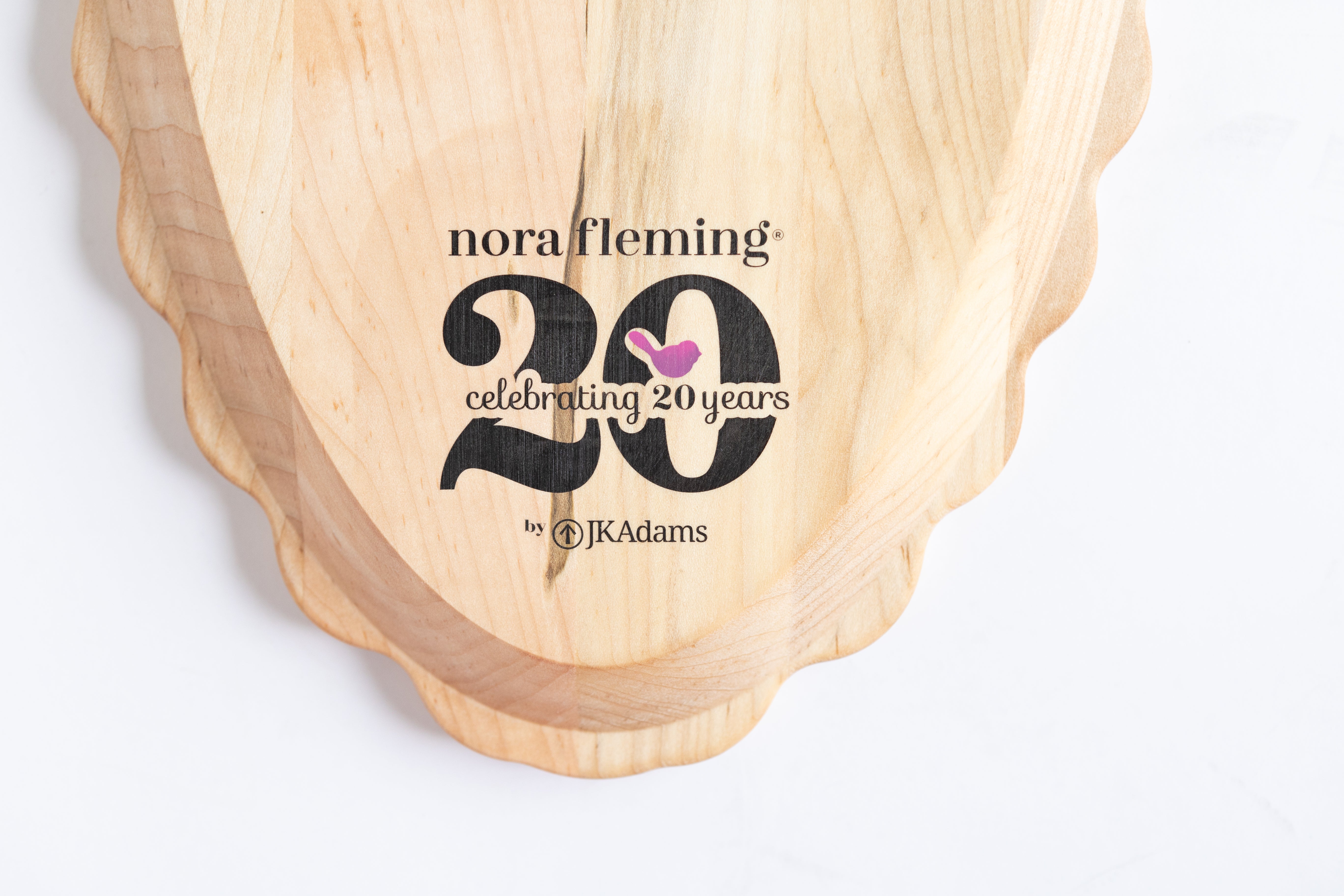 RETIRED NORA FLEMING LIMITED EDITION MAPLE SCALLOPED ANNIVERSARY TRAY