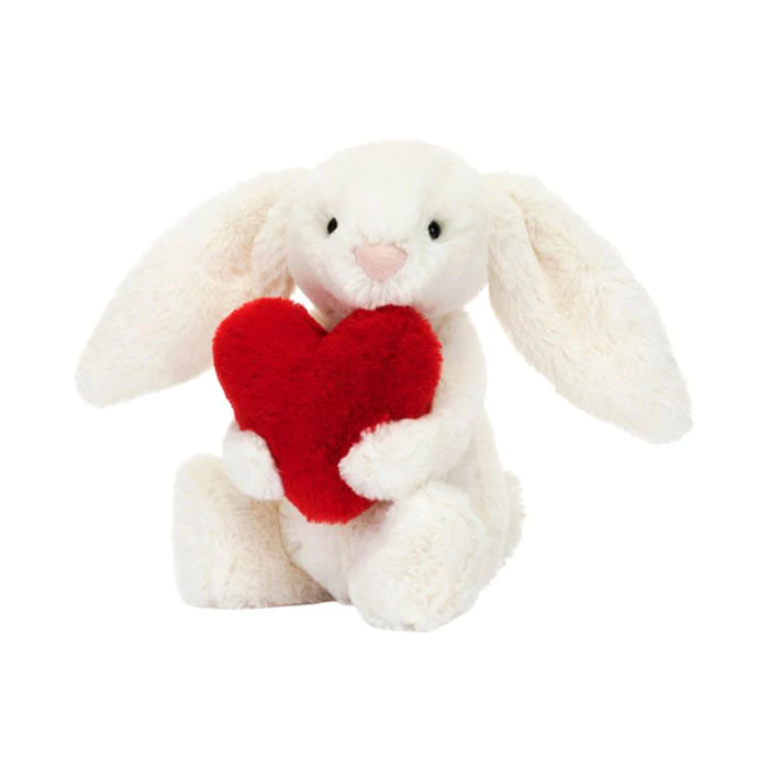 Bashful Red Love Heart Bunny - Little By Jellycat