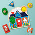 Melissa & Doug First Shapes Wooden Jumbo Peg Puzzle - 5 Pieces With Handles (Babies, Toddlers)
