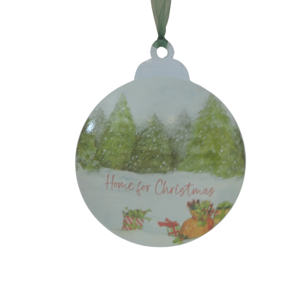 CHRISTMAS CAMPER METAL ORNAMENT