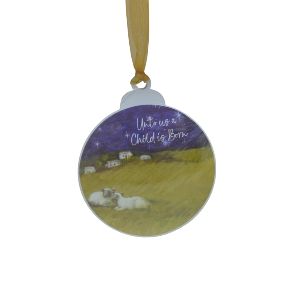 BABY JESUS METAL ORNAMENT