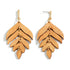 WOODEN LEAF DROP EARRINGS - A. Dodson's