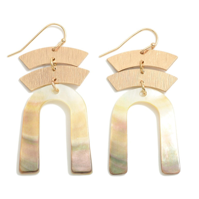 ARCH EARRINGS WITH GOLD DETAIL