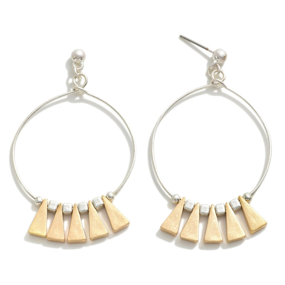 MIXED METAL DROP EARRINGS - A. Dodson's