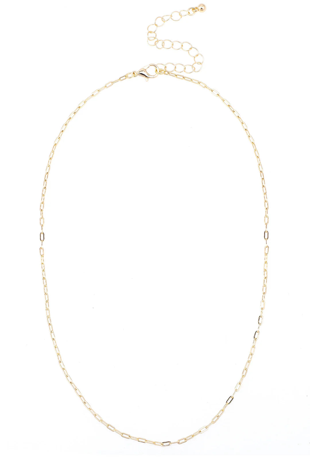 Natalia Charm Necklace Base in Shiny Gold