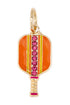 Pave Pickleball Paddle Charm in Orange