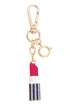 Lipstick Enamel Bag Charm in Fuchsia/Navy/White
