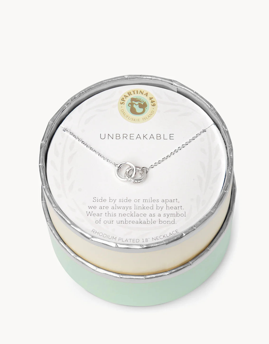 Spartina SLV Necklace 18" Unbreakable/Double Rings Silver by Spartina 449 - view 2