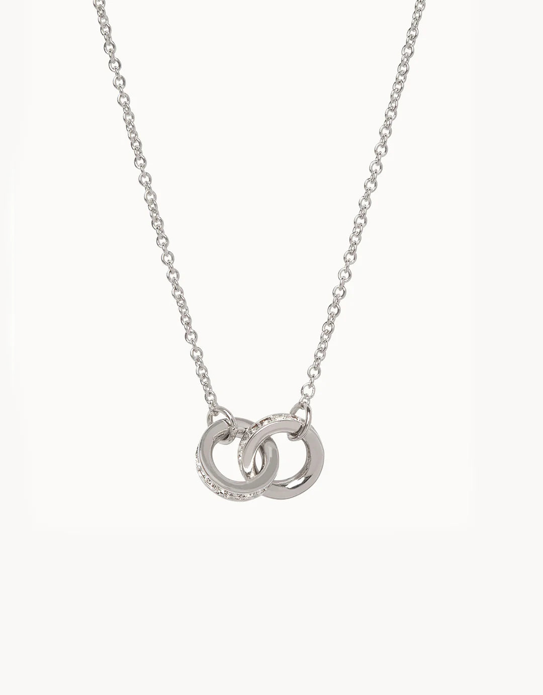 Spartina SLV Necklace 18" Unbreakable/Double Rings Silver by Spartina 449