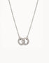 Spartina SLV Necklace 18" Unbreakable/Double Rings Silver by Spartina 449