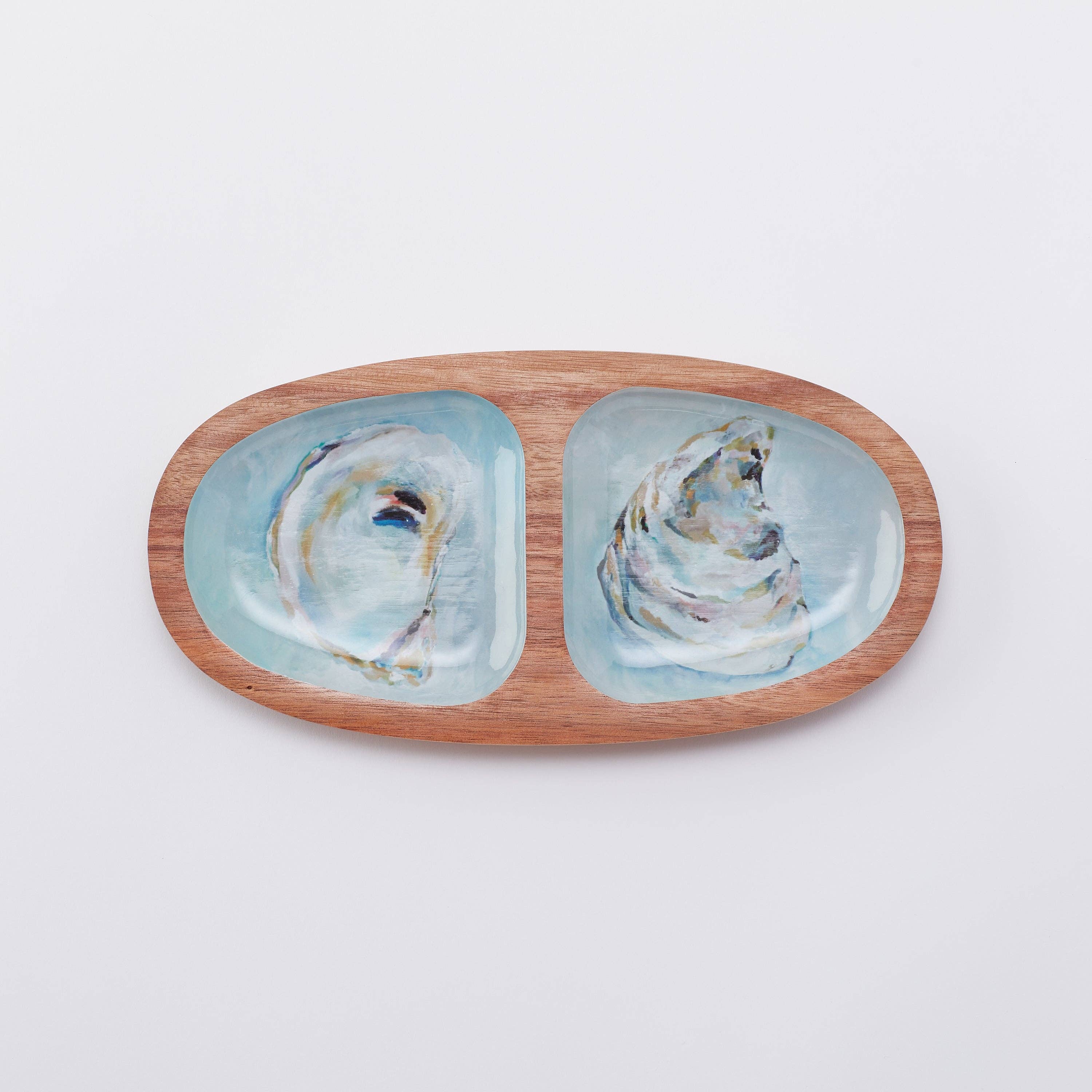 Kim Hovell Collection  Oyster Wooden Serving Tray (Oval) - Providence